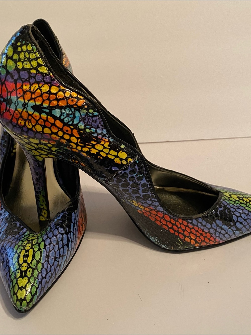 LFL by Lust for Life Multicolor Snakeskin Pointed Toe Pumps